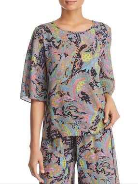 Le Gali Ema Blouse In Black Multicolor Size L